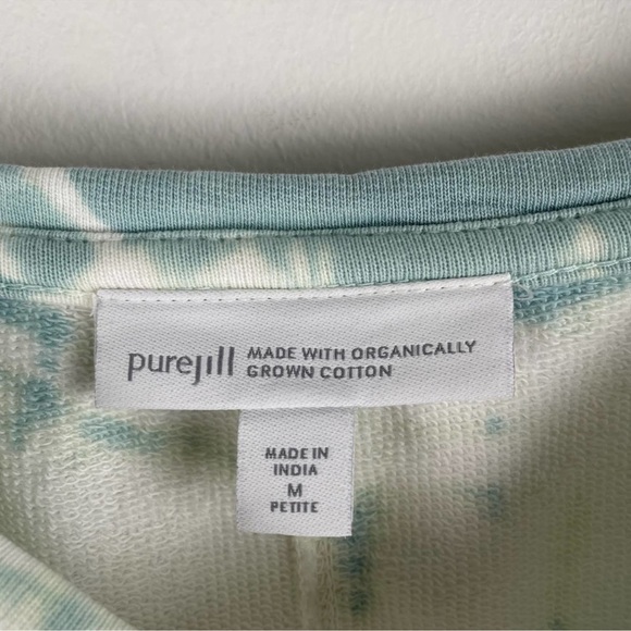 PureJill Blue and White Terry Tie-Dyed Sweater - Picture 2 of 5